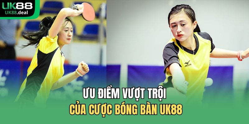 Ưu điểm vượt trội của cược bóng bàn UK88